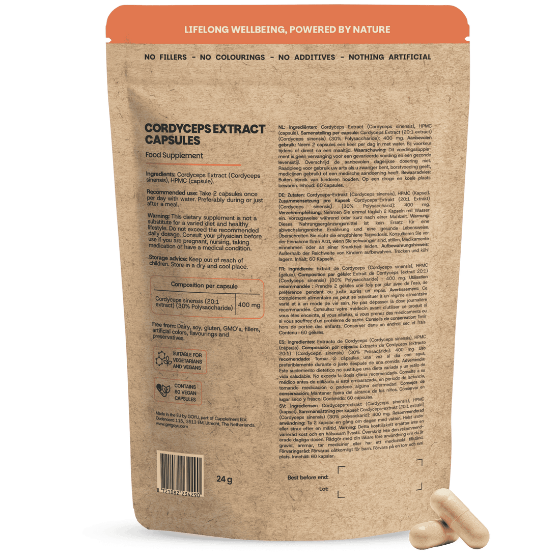 Cordyceps Extract Capsules 400 mg