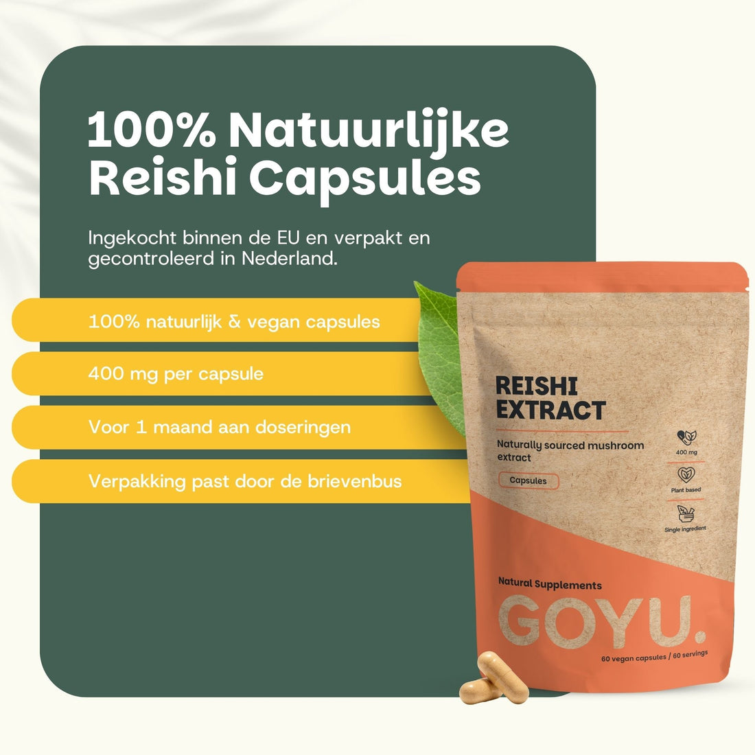Reishi Extract 400 mg Capsules